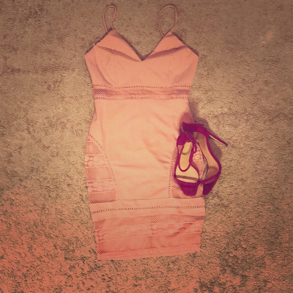 Blush bodycon dress